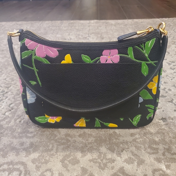 Kate Spade Sam Floral Embossed Pebble Leather Shoulder Bag - Picture 5 of 7